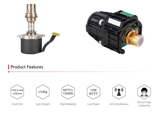 Detector de gases infravermelhos de ondas médias com resfriamento de ondas longas 25Hz 50Hz